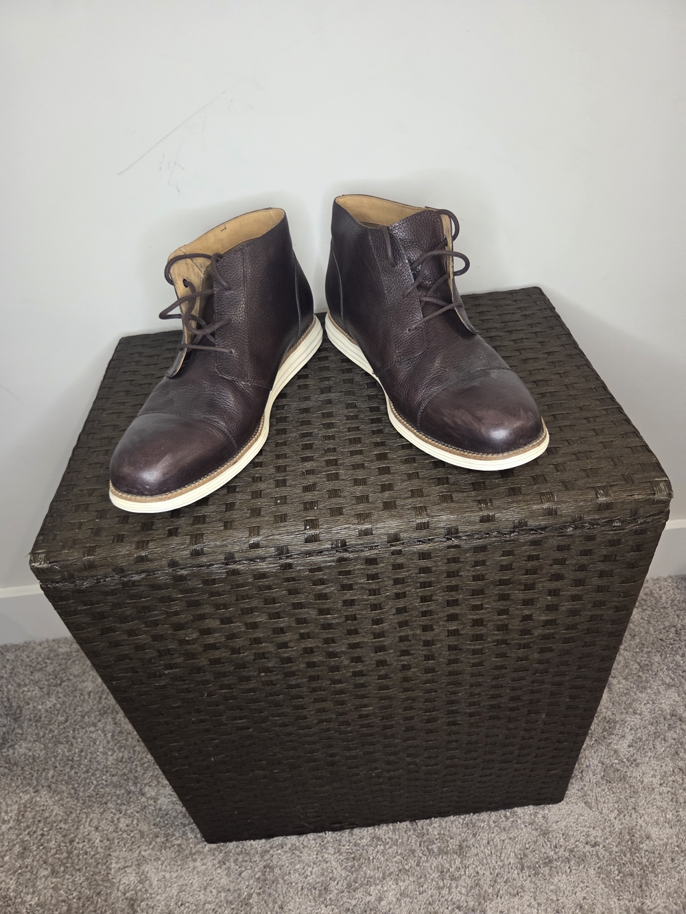Cole Haan Dark Brown Leather Chukka Boots